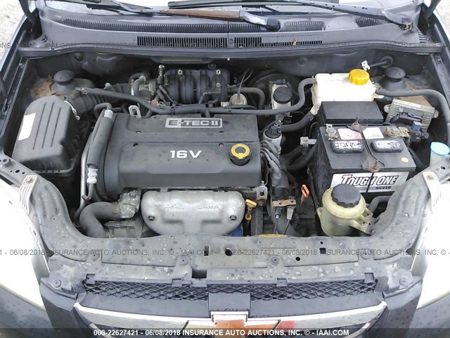 KL1TD56627B129194 - 2007 CHEVROLET AVEO LS BLACK photo 10