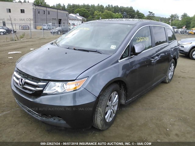 5FNRL5H36HB018641 - 2017 HONDA ODYSSEY SE GRAY photo 2