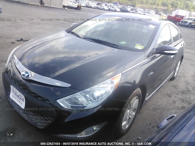 KMHEC4A45BA001191 - 2011 HYUNDAI SONATA HYBRID BLACK photo 2