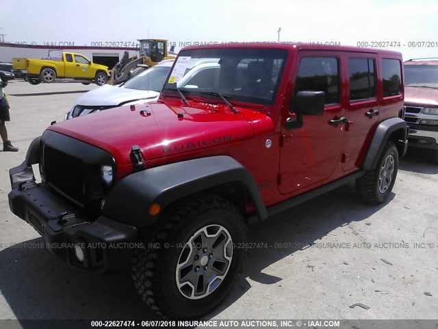 1C4BJWFG0EL119783 - 2014 JEEP Wrangler Unlimited RUBICON RED photo 2