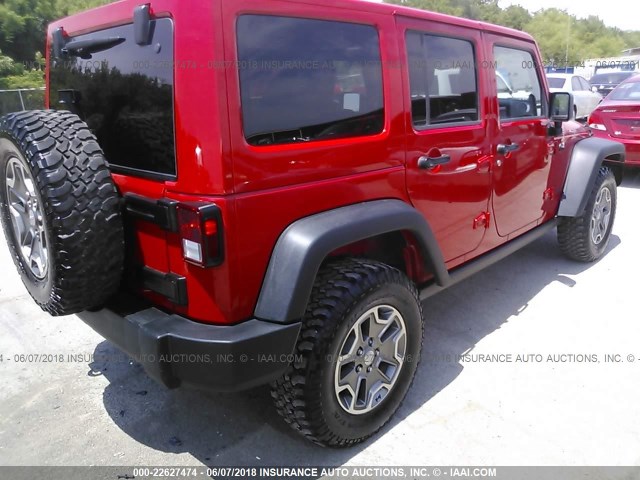 1C4BJWFG0EL119783 - 2014 JEEP Wrangler Unlimited RUBICON RED photo 4