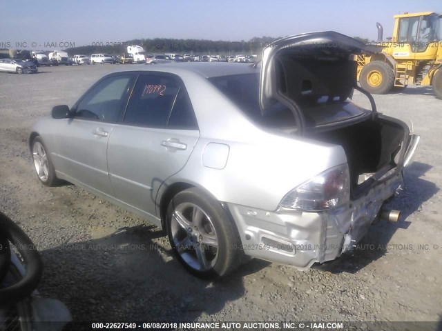 JTHBD192740087732 - 2004 LEXUS IS 300 SILVER photo 3