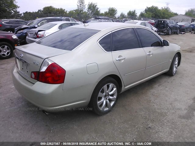 JNKAY01F26M254583 - 2006 INFINITI M35 SPORT BEIGE photo 4