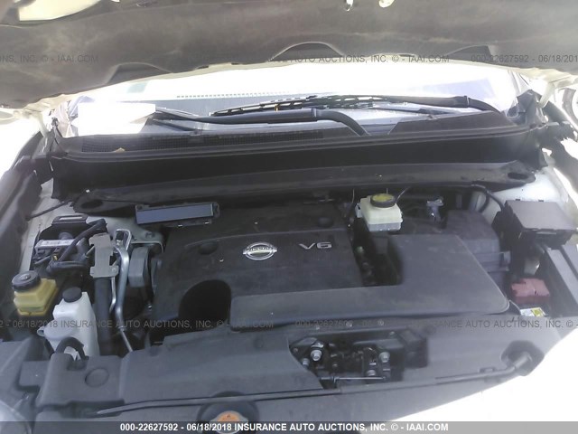 5N1AR2MN9EC647817 - 2014 NISSAN PATHFINDER S/SV/SL/PLATINUM 白色 照片 10