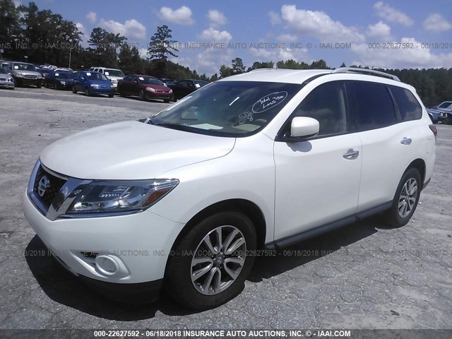 5N1AR2MN9EC647817 - 2014 NISSAN PATHFINDER S/SV/SL/PLATINUM 白色 照片 2