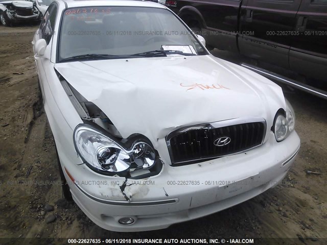 KMHWF35HX4A924451 - 2004 HYUNDAI SONATA GLS/LX WHITE photo 6