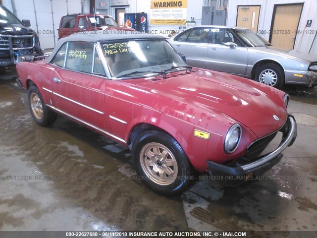 ZFAAS00B3C5000105 - 1982 FIAT 124 SPIDER RED photo 1