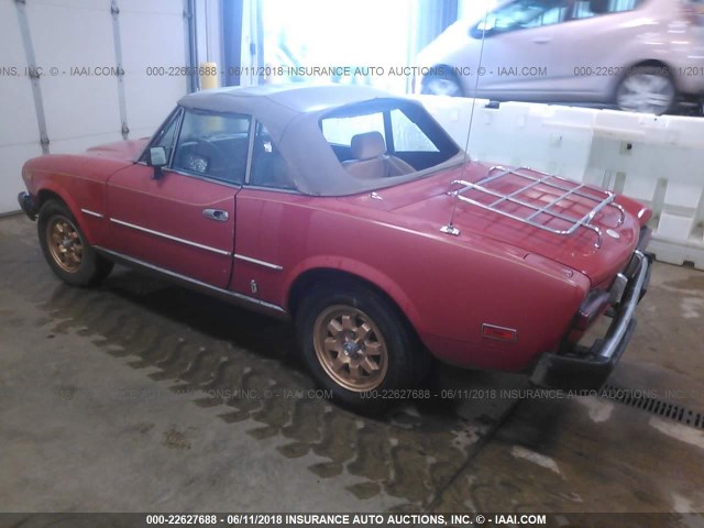 ZFAAS00B3C5000105 - 1982 FIAT 124 SPIDER RED photo 3