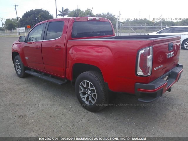 1GTG6BE33F1138372 - 2015 GMC CANYON SLE RED photo 3