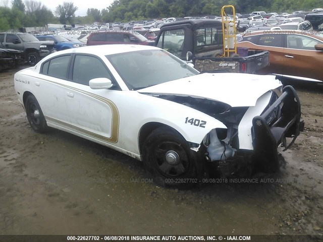 2C3CDXAT7EH279280 - 2014 DODGE CHARGER POLICE WHITE photo 1