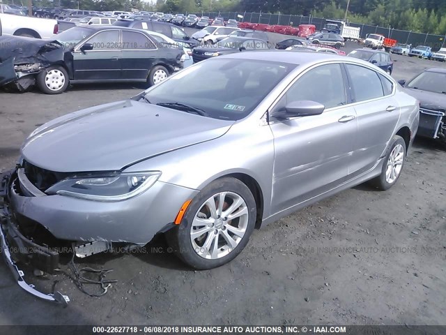 1C3CCCAB8FN665914 - 2015 CHRYSLER 200 LIMITED SILVER photo 2