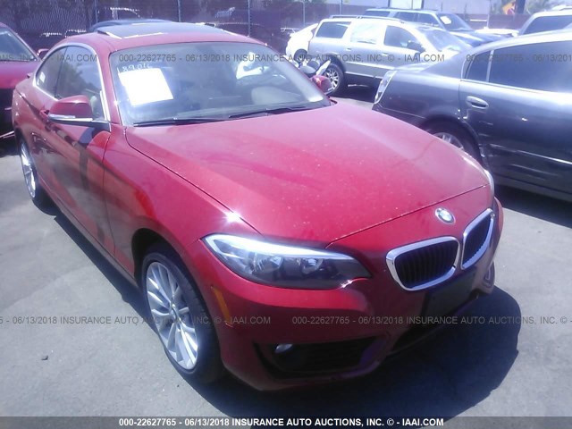 WBA1F5C5XFV257053 - 2015 BMW 228 I RED photo 1