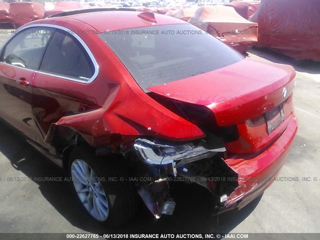WBA1F5C5XFV257053 - 2015 BMW 228 I RED photo 6