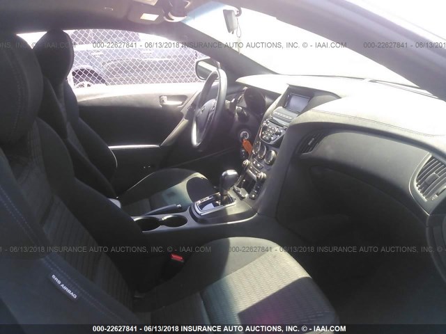 KMHHT6KD3DU111309 - 2013 HYUNDAI GENESIS COUPE 2.0T SILVER photo 5