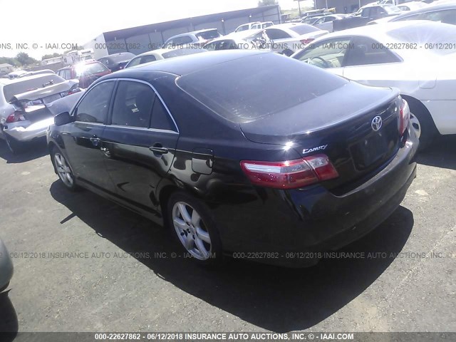 4T1BK46K87U023009 - 2007 TOYOTA CAMRY NEW GENERAT LE/XLE/SE BLACK photo 3