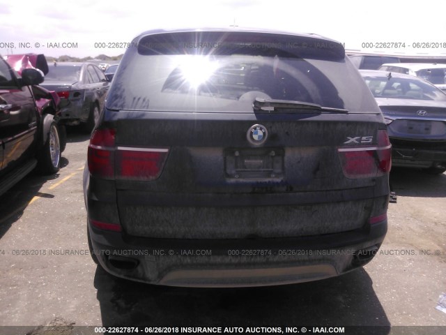 5UXZV8C51BL417108 - 2011 BMW X5 XDRIVE50I BLACK photo 6