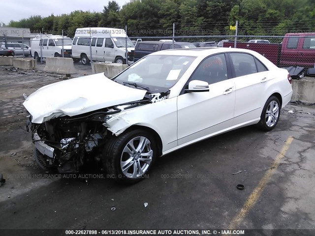 WDDHF8HB9BA489653 - 2011 MERCEDES-BENZ E 350 4MATIC WHITE photo 2