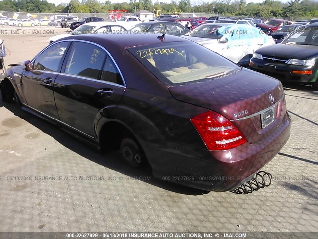 WDDNG7DB1CA466725 - 2012 MERCEDES-BENZ S 550 MAROON photo 3