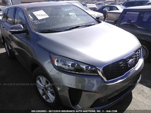 5XYPG4A5XKG440803 - 2019 KIA SORENTO GRAY photo 1