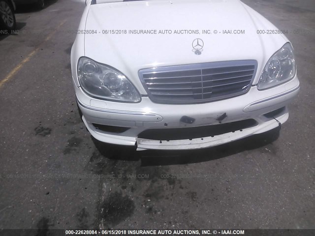 WDBNG74J06A477574 - 2006 MERCEDES-BENZ S 55 AMG WHITE photo 6