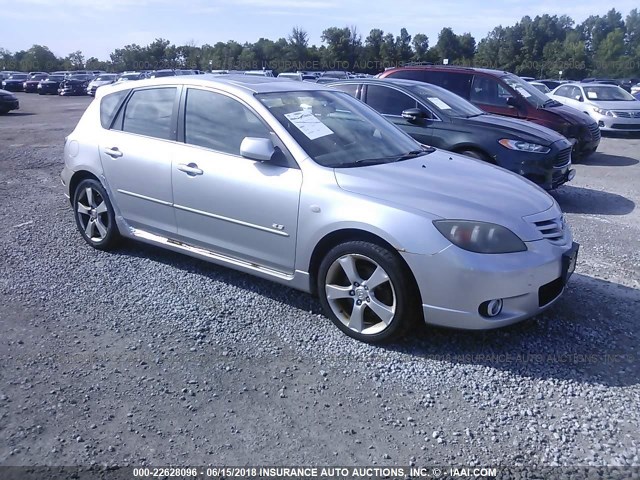 JM1BK143141154956 - 2004 MAZDA 3 HATCHBACK SILVER photo 1