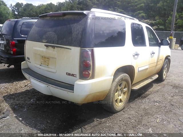 1GKFK63847J204155 - 2007 GMC YUKON DENALI WHITE photo 4