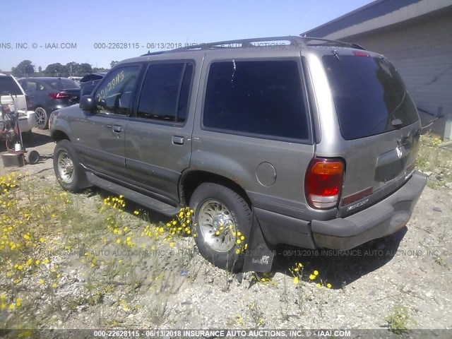 4M2ZU86P01UJ07892 - 2001 MERCURY MOUNTAINEER  GREEN photo 3