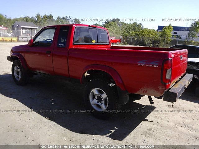 1N6ED26Y9YC375833 - 2000 NISSAN FRONTIER KING CAB XE/KING CAB SE RED photo 3