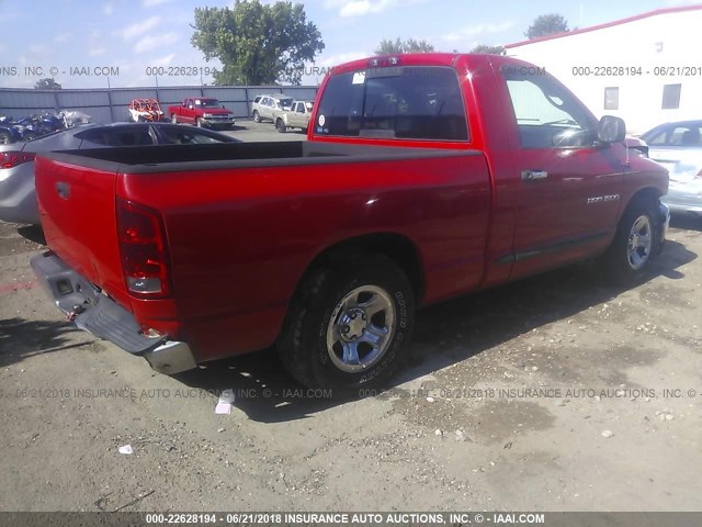 1D7HA16K64J213989 - 2004 DODGE RAM 1500 ST RED photo 4