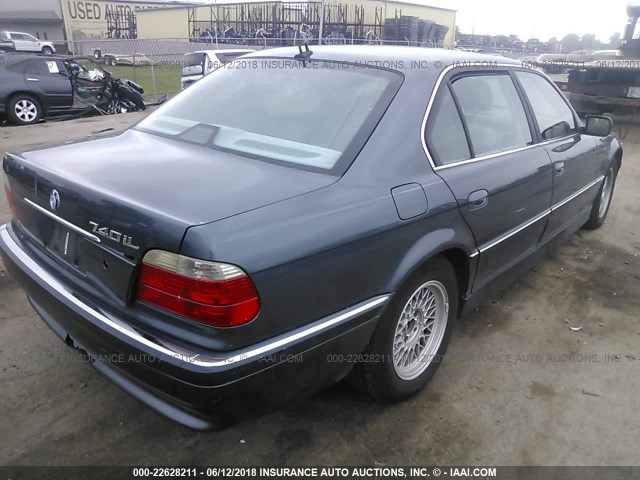 WBAGH834X1DP24144 - 2001 BMW 740 IL GRAY photo 4