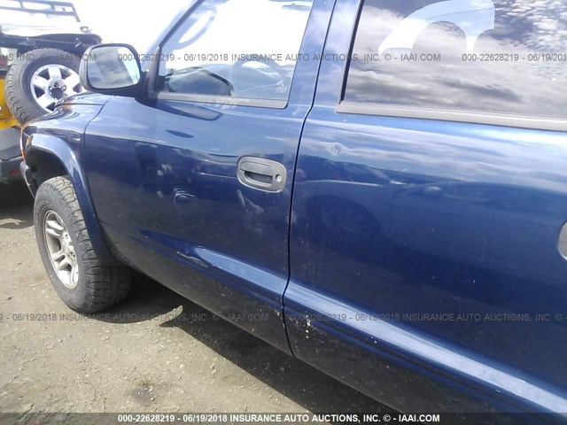 1D7HG38N53S106328 - 2003 DODGE DAKOTA QUAD SPORT BLUE photo 6