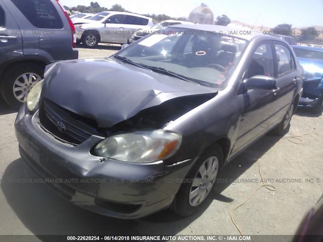 1NXBR32E63Z183633 - 2003 TOYOTA COROLLA CE/LE/S GRAY photo 2