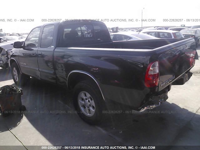 5TBRT34166S480160 - 2006 TOYOTA TUNDRA ACCESS CAB SR5 BLACK photo 3