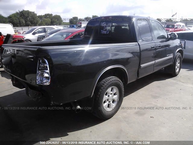 5TBRT34166S480160 - 2006 TOYOTA TUNDRA ACCESS CAB SR5 BLACK photo 4