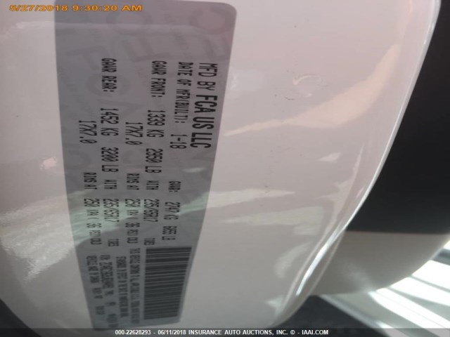 2C4RC1BG9JR204091 - 2018 CHRYSLER PACIFICA TOURING L Սպիտակ լուսանկար 15