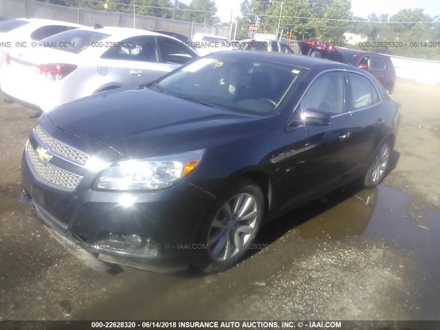 1G11H5SA9DF143329 - 2013 CHEVROLET MALIBU LTZ BLACK photo 2