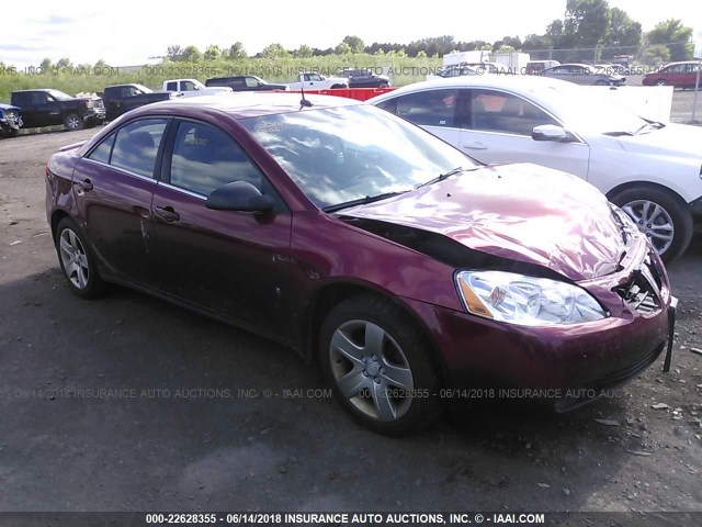 1G2ZG57B484280621 - 2008 PONTIAC G6 SE MAROON photo 1