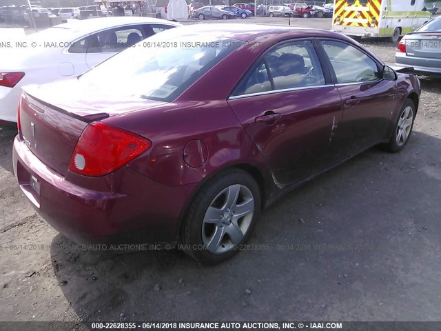 1G2ZG57B484280621 - 2008 PONTIAC G6 SE MAROON photo 4