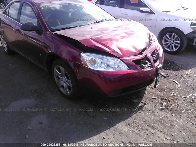 1G2ZG57B484280621 - 2008 PONTIAC G6 SE MAROON photo 6