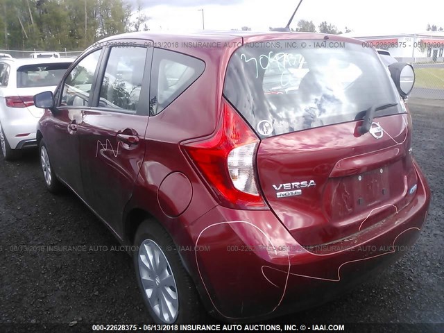 3N1CE2CP7GL388038 - 2016 NISSAN VERSA NOTE S/S PLUS/SV/SL/SR RED photo 3