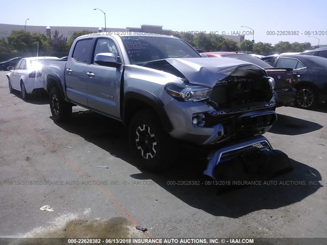 3TMAZ5CN9HM044859 - 2017 TOYOTA TACOMA DBL CAB/SR5/TRD SPORT/OR SILVER photo 1