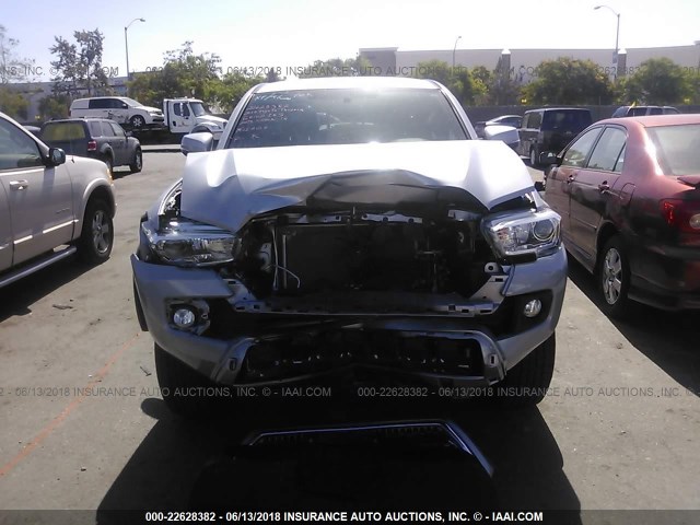 3TMAZ5CN9HM044859 - 2017 TOYOTA TACOMA DBL CAB/SR5/TRD SPORT/OR SILVER photo 6