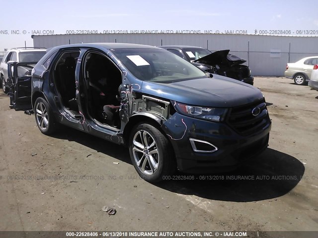 2FMPK4AP3GBB45002 - 2016 FORD EDGE SPORT BLUE photo 1