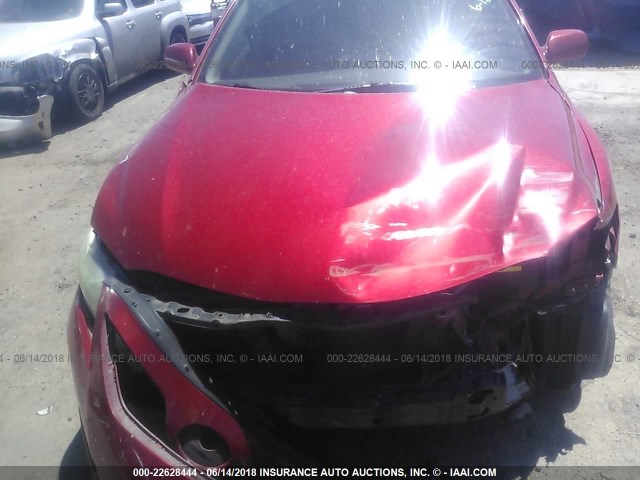 4T1BK46K77U003933 - 2007 TOYOTA CAMRY NEW GENERAT LE/XLE/SE RED photo 10