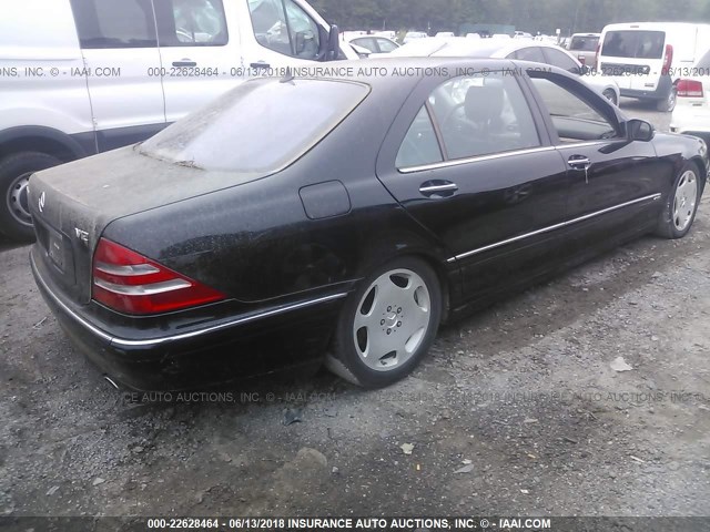 WDBNG78J31A176784 - 2001 MERCEDES-BENZ S 600 BLACK photo 4