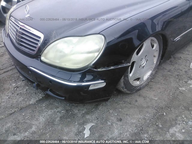 WDBNG78J31A176784 - 2001 MERCEDES-BENZ S 600 BLACK photo 6