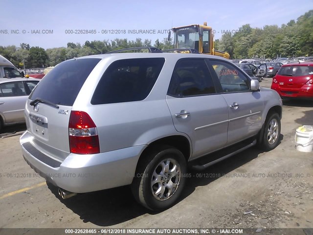 2HNYD18692H544155 - 2002 ACURA MDX TOURING SILVER photo 4