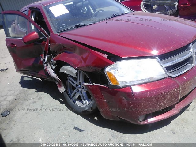 1B3CC5FB9AN167067 - 2010 DODGE AVENGER R/T RED photo 6