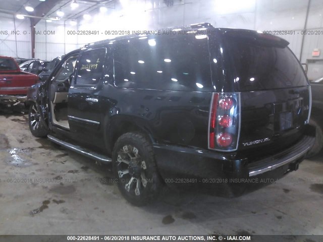 1GKFK66848J130667 - 2008 GMC YUKON XL DENALI BLACK photo 3