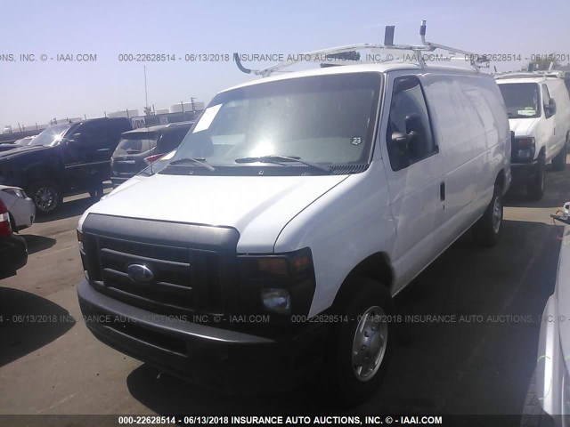 1FTSE34L48DA46533 - 2008 FORD ECONOLINE E350 SUPER DUTY VAN WHITE photo 2